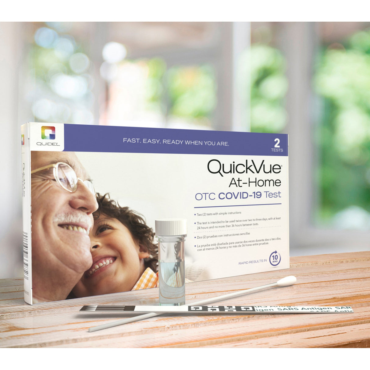 Respiratory Test Kit QuickVue® At-Home OTC COVID-19 Test 2 Tests CLIA Waived - BeHope