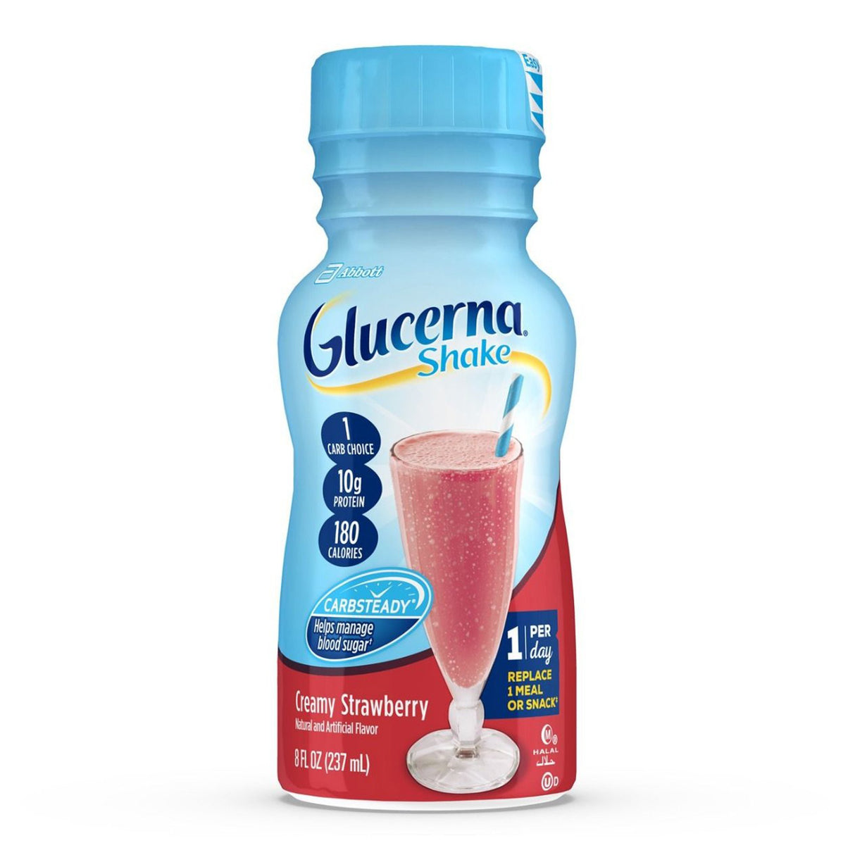 Oral Supplement Glucerna® Original Shake Creamy Strawberry Flavor Liquid 8 oz. Bottle - BeHope