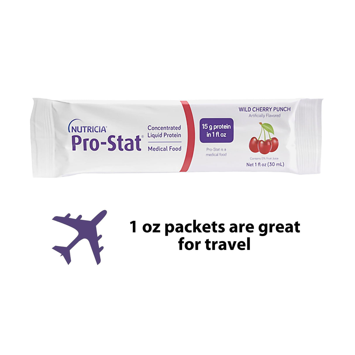 Oral Supplement Pro-Stat® Wild Cherry Punch Flavor Liquid 1 oz. Individual Packet - BeHope