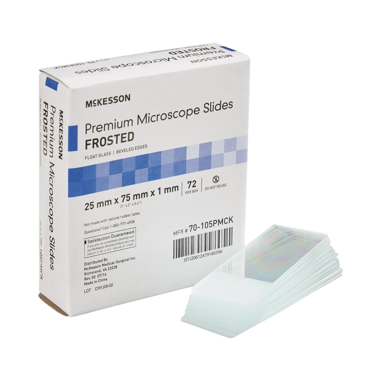 Microscope Slide McKesson 25 X 75 X 1 mm Frosted End - BeHope