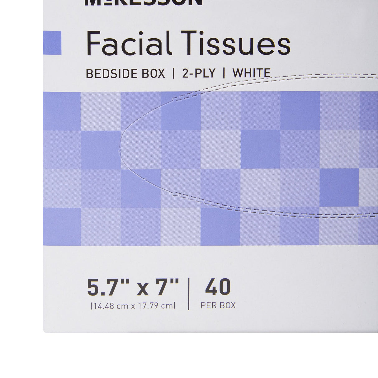 Facial Tissue McKesson White 5-7/10 X 7 Inch 40 Count - BeHope