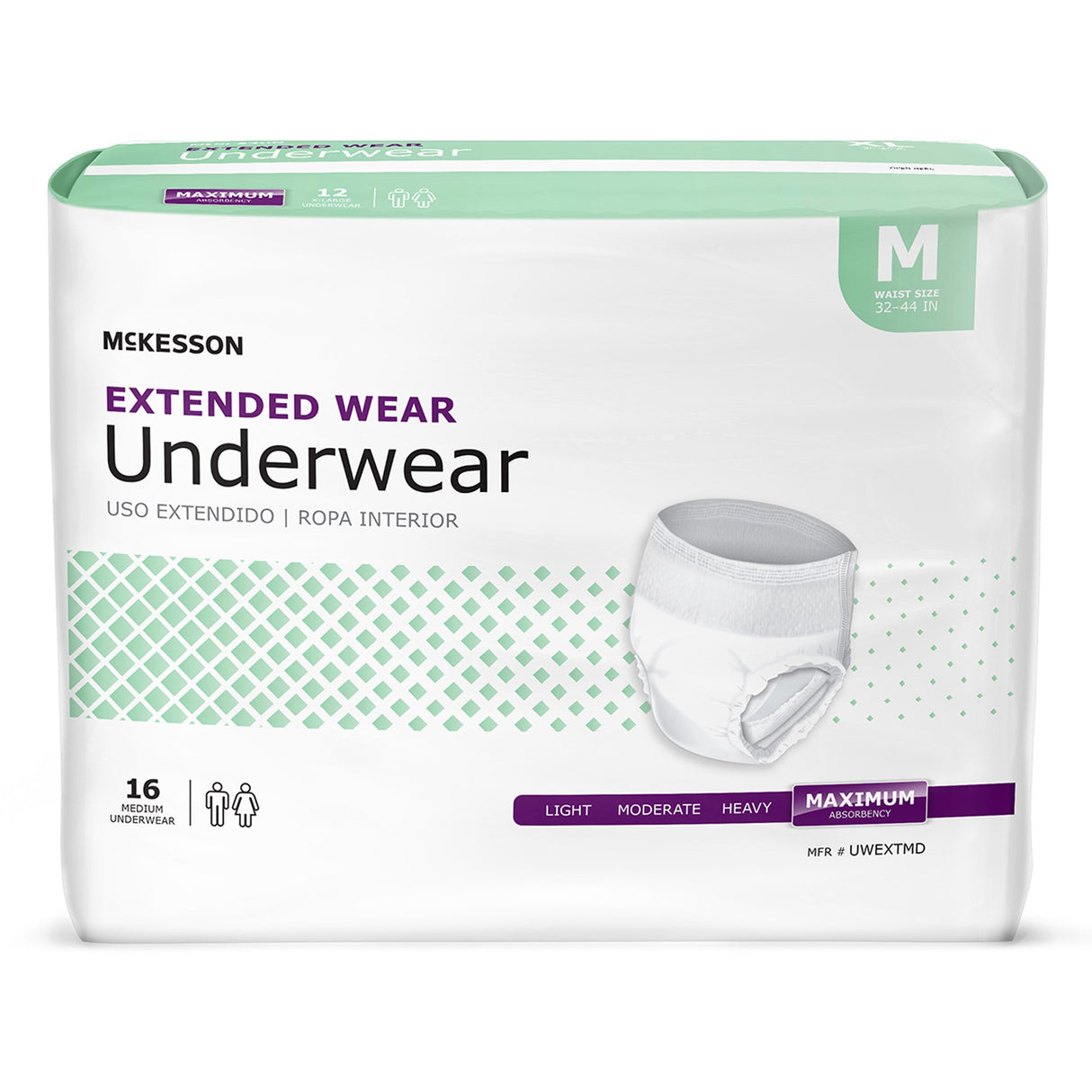 Unisex Adult Absorbent Underwear McKesson Pull On with Tear Away Seams Medium Disposable Heavy Absorbency - BeHope