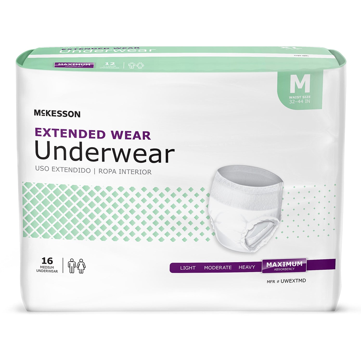 Unisex Adult Absorbent Underwear McKesson Pull On with Tear Away Seams Medium Disposable Heavy Absorbency - BeHope