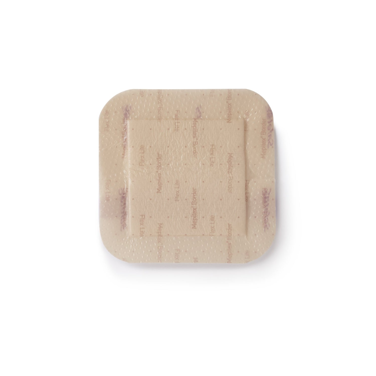 Thin Foam Dressing Mepilex® Border Flex Lite 4 X 4 Inch With Border Film Backing Silicone Adhesive Square Sterile - BeHope