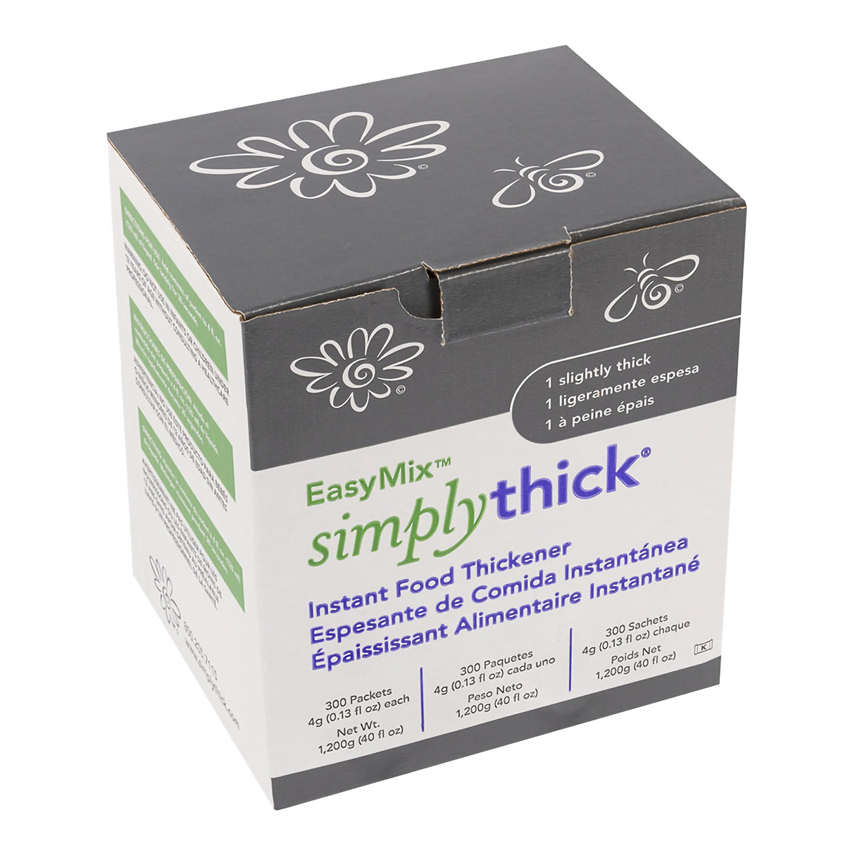 Food and Beverage Thickener SimplyThick® Easy Mix 4 oz. Individual Packet Unflavored Gel IDDSI Level 1 Slightly Thick - BeHope