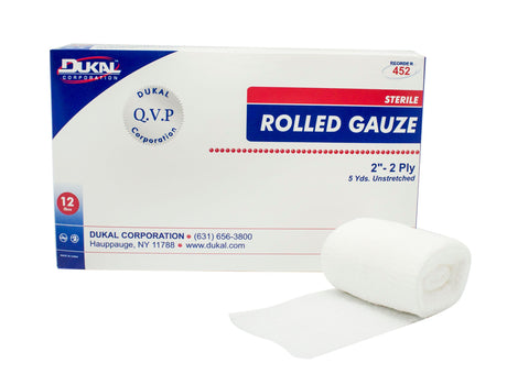 Conforming Bandage Dukal™ 2 Inch X 5 Yard 2-Ply Sterile 1 per Pack - BeHope