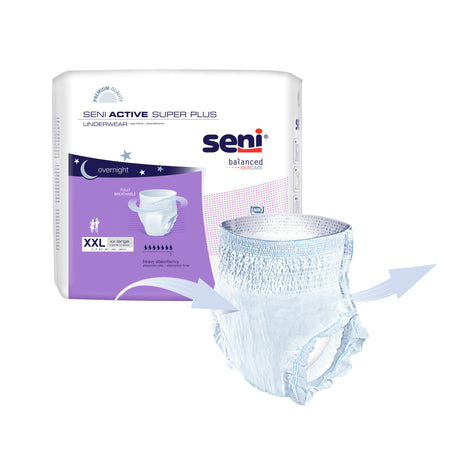 Unisex Adult Absorbent Underwear Seni® Active Super Plus Pull On with Tear Away Seams 2X-Large Disposable Heavy Absorbency - BeHope