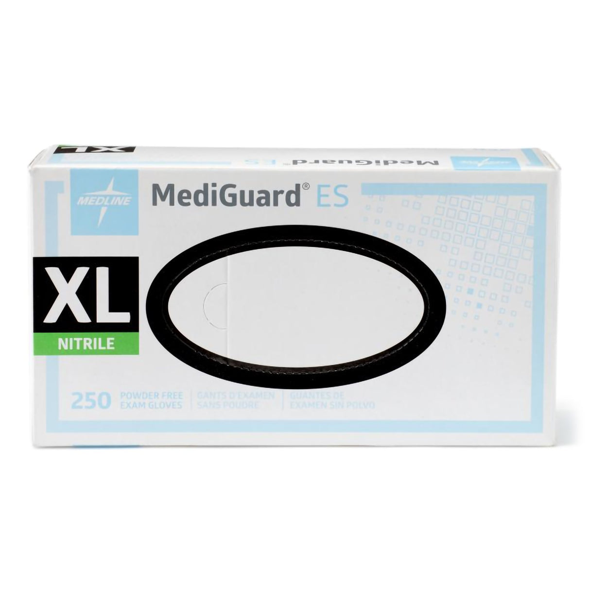 Exam Glove MediGuard® ES X-Large NonSterile Nitrile Standard Cuff Length Textured Fingertips Blue Not Rated - BeHope