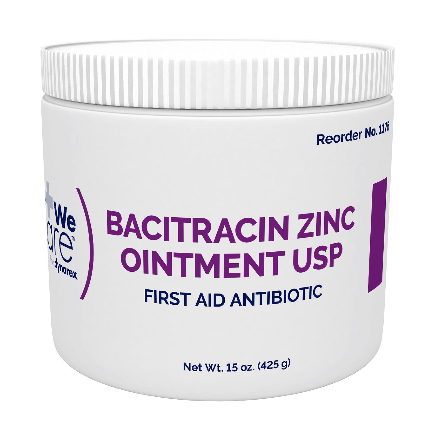 First Aid Antibiotic Bacitracin Zinc WeCare™ Ointment 15 oz. Jar - BeHope