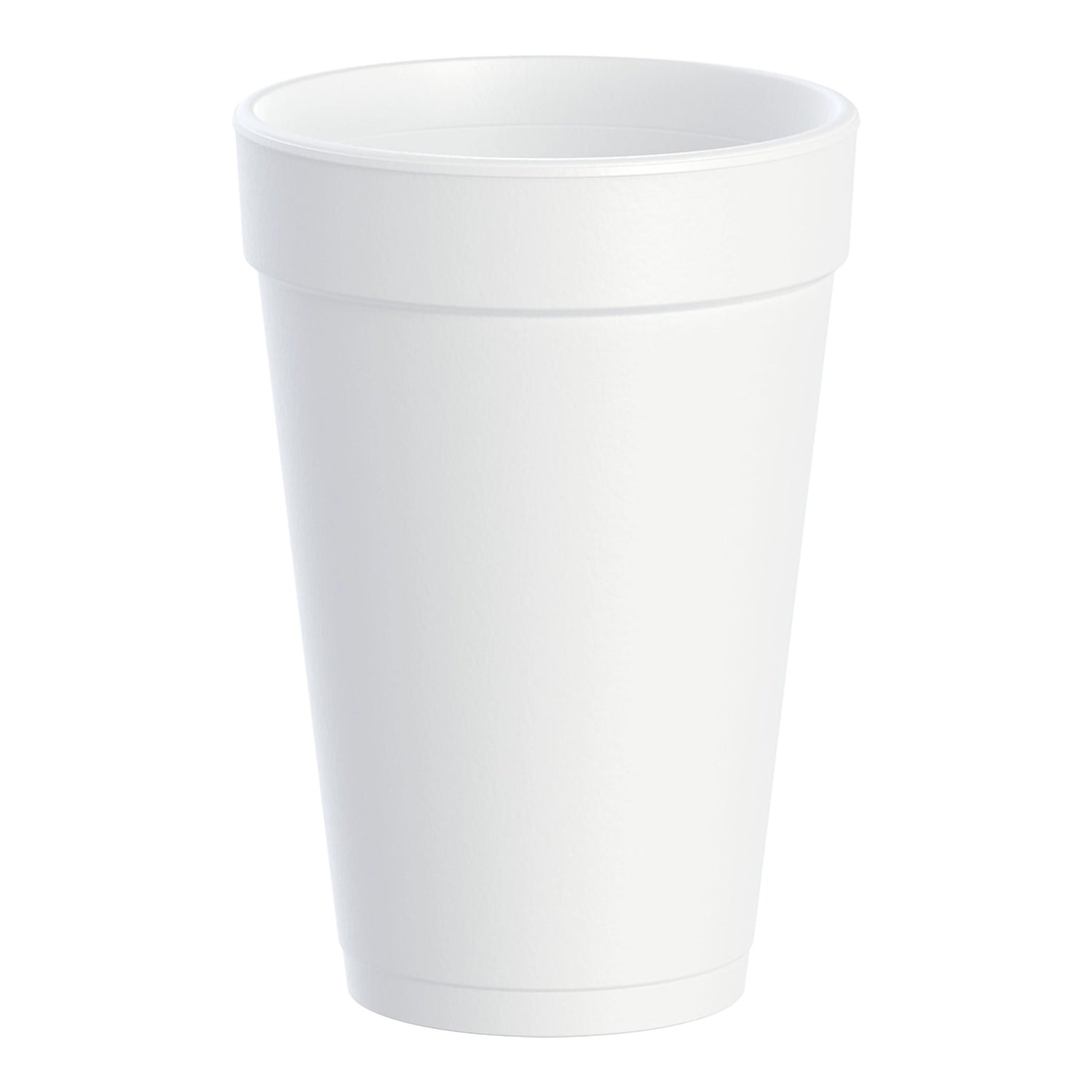 Insulated Drinking Cup Dart® 16 oz. White Styrofoam Disposable - BeHope