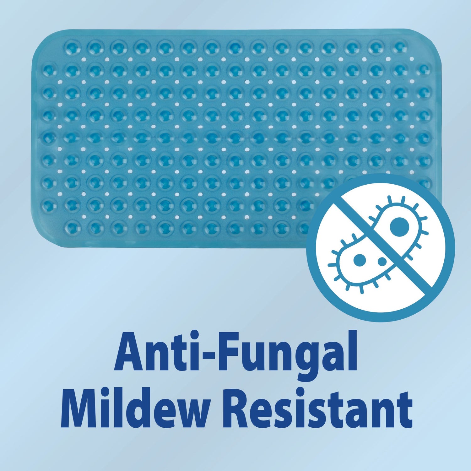 Non-Slip Bath Mat Theracare™ Vinyl 15 X 27 Inch - BeHope