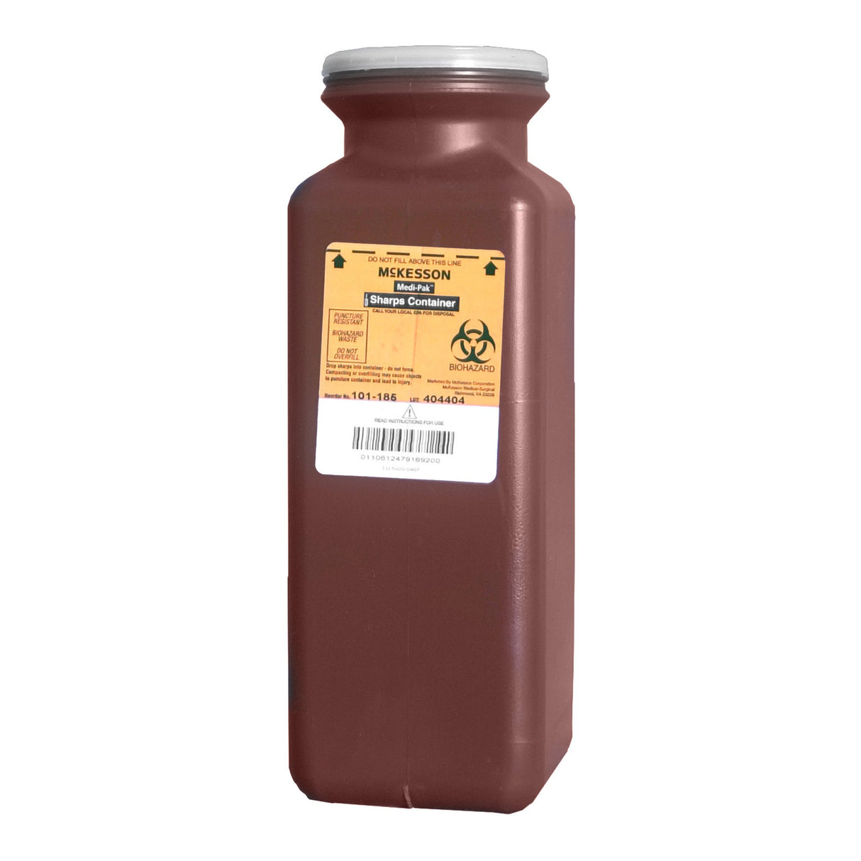 Sharps Container McKesson Red Base 10 H X 3-1/2 W X 3-1/2 D Inch Vertical Entry 0.425 Gallon - BeHope