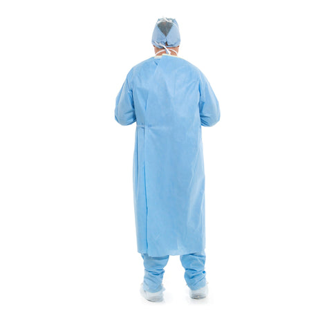 Non-Reinforced Surgical Gown with Towel Evolution 4 X-Large Blue Sterile Disposable - BeHope