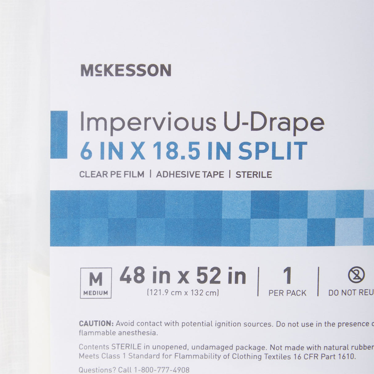 Orthopedic Drape McKesson Impervious U-Drape 52 W X 48 L Inch Sterile - BeHope