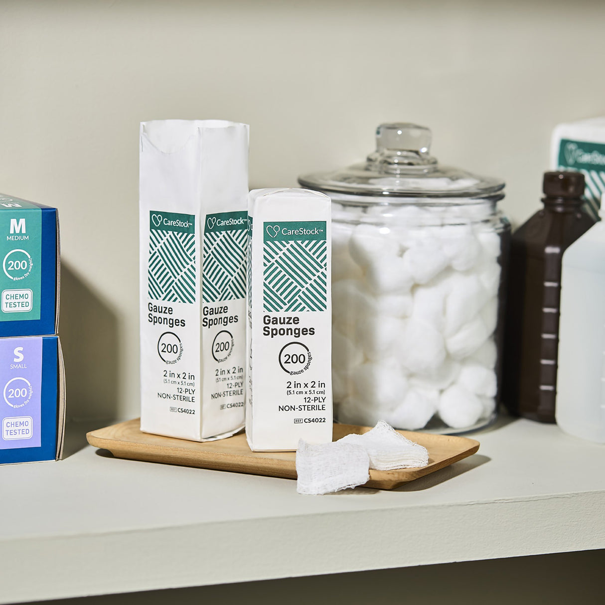 Gauze Sponge CareStock 4 X 4 Inch 12-Ply NonSterile 200 per Pack - BeHope