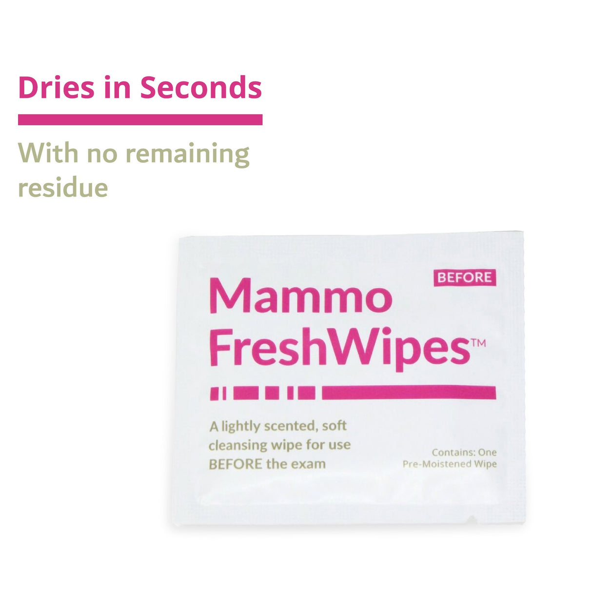 Mammography Cleansing Towelette PDC® Freshwipes™ Individual Packet Scented 50 Count - BeHope
