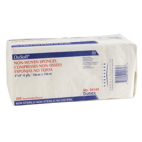 Nonwoven Sponge Dusoft 4 X 4 Inch 4-Ply NonSterile 200 per Pack - BeHope