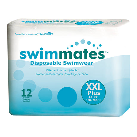 Unisex Adult Bowel Containment Swim Brief Swimmates™ Pull On with Tear Away Seams 2X-Large Disposable Moderate Absorbency - BeHope