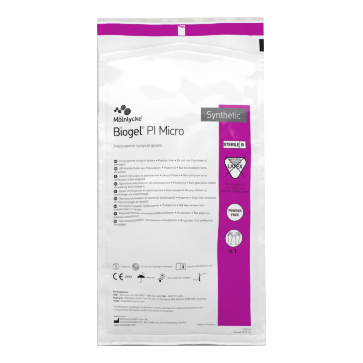 Surgical Glove Biogel® PI Micro Size 7.5 Sterile Polyisoprene Standard Cuff Length Micro-Textured Straw Chemo Tested - BeHope