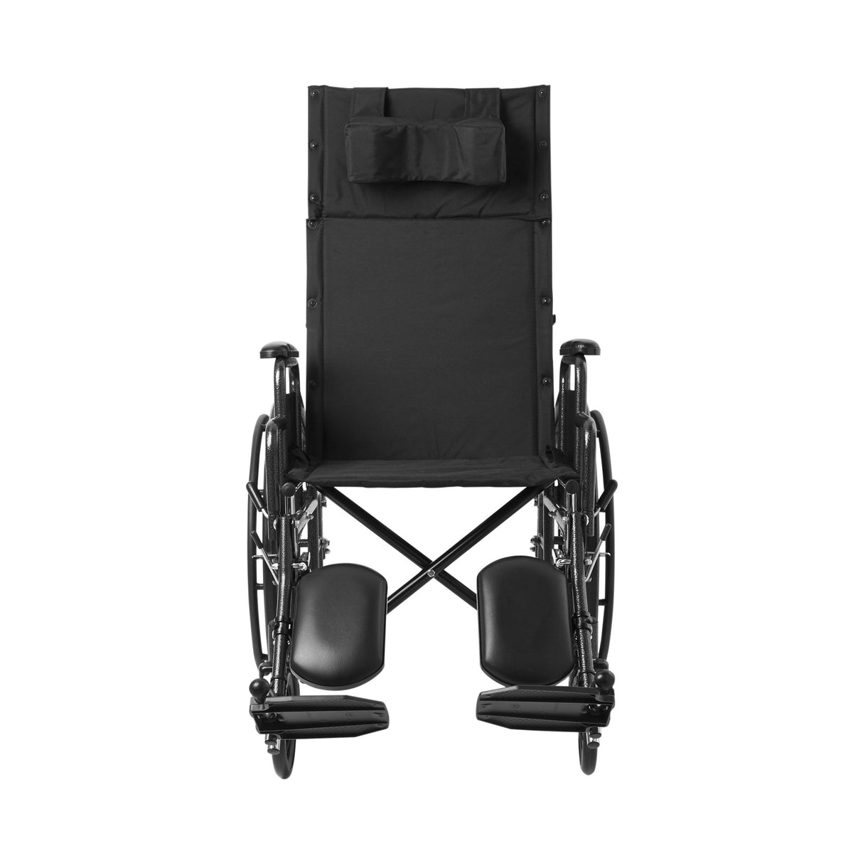 Reclining Wheelchair McKesson Desk Length Arm Swing-Away Elevating Legrest Black Upholstery 20 Inch Seat Width Adult 350 lbs. Weight Capacity - BeHope