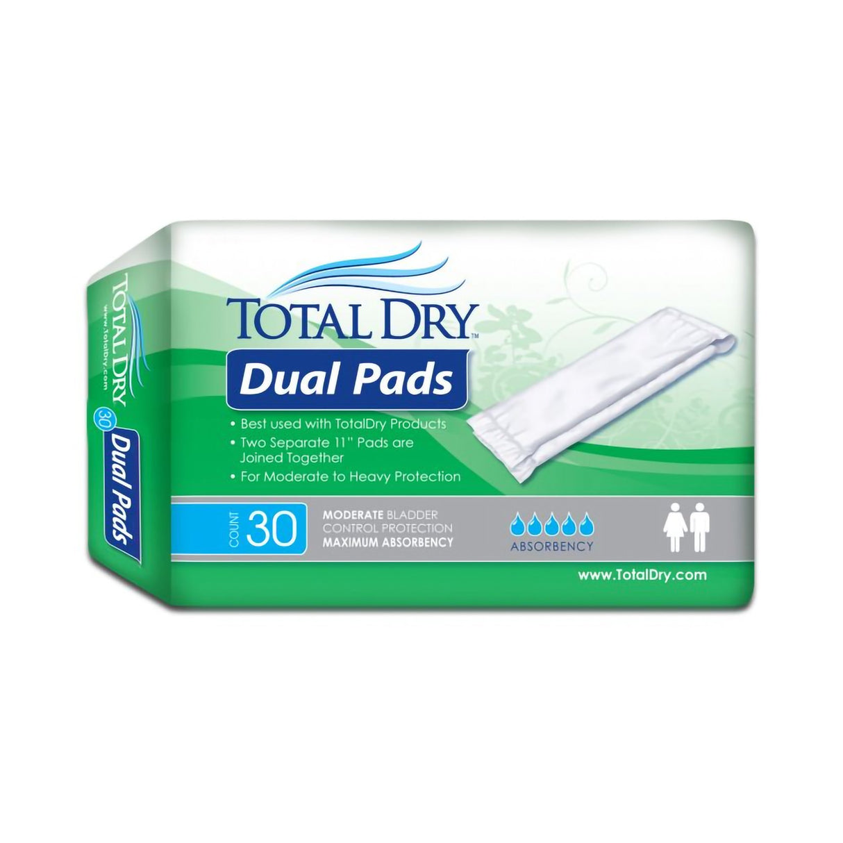 Incontinence Liner TotalDry™ 11 Inch Length Moderate Absorbency Polymer Core One Size Fits Most - BeHope