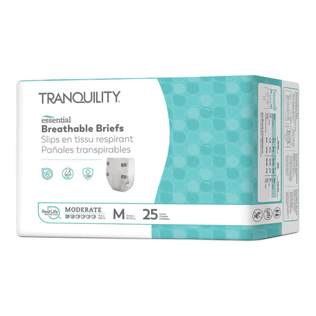 Unisex Adult Incontinence Brief Tranquility® Essential Medium Disposable Moderate Absorbency - BeHope