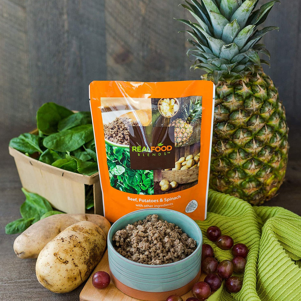 Tube Feeding Formula Real Food Blends® Beef / Potatoes / Spinach Flavor Liquid 9.4 oz. Pouch - BeHope