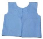 Exam Cape Blue One Size Fits Most Front / Back Opening Belt Closure Female Disposable - BeHope