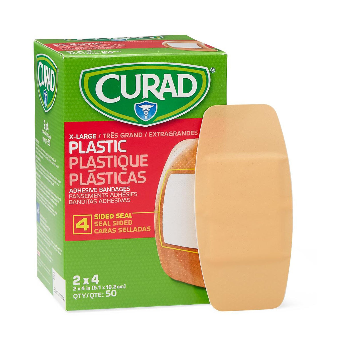 Adhesive Strip Curad® Plastic Tan 2 X 4 Inch Sterile - BeHope