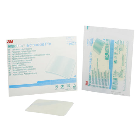 Thin Hydrocolloid Dressing 3M™ Tegaderm™ Thin Water Resistant Film 4 X 4 Inch Square Hydrocolloid / Film - BeHope