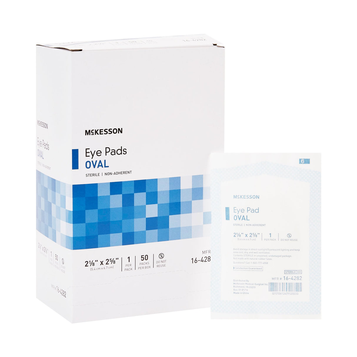Eye Pad McKesson 2-1/8 X 2-5/8 Inch Sterile 1 per Pack - BeHope
