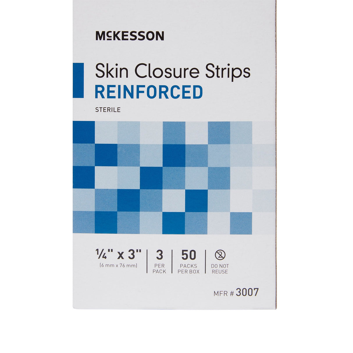 Skin Closure Strip McKesson 1/4 X 3 Inch Nonwoven Material Reinforced Strip White - BeHope