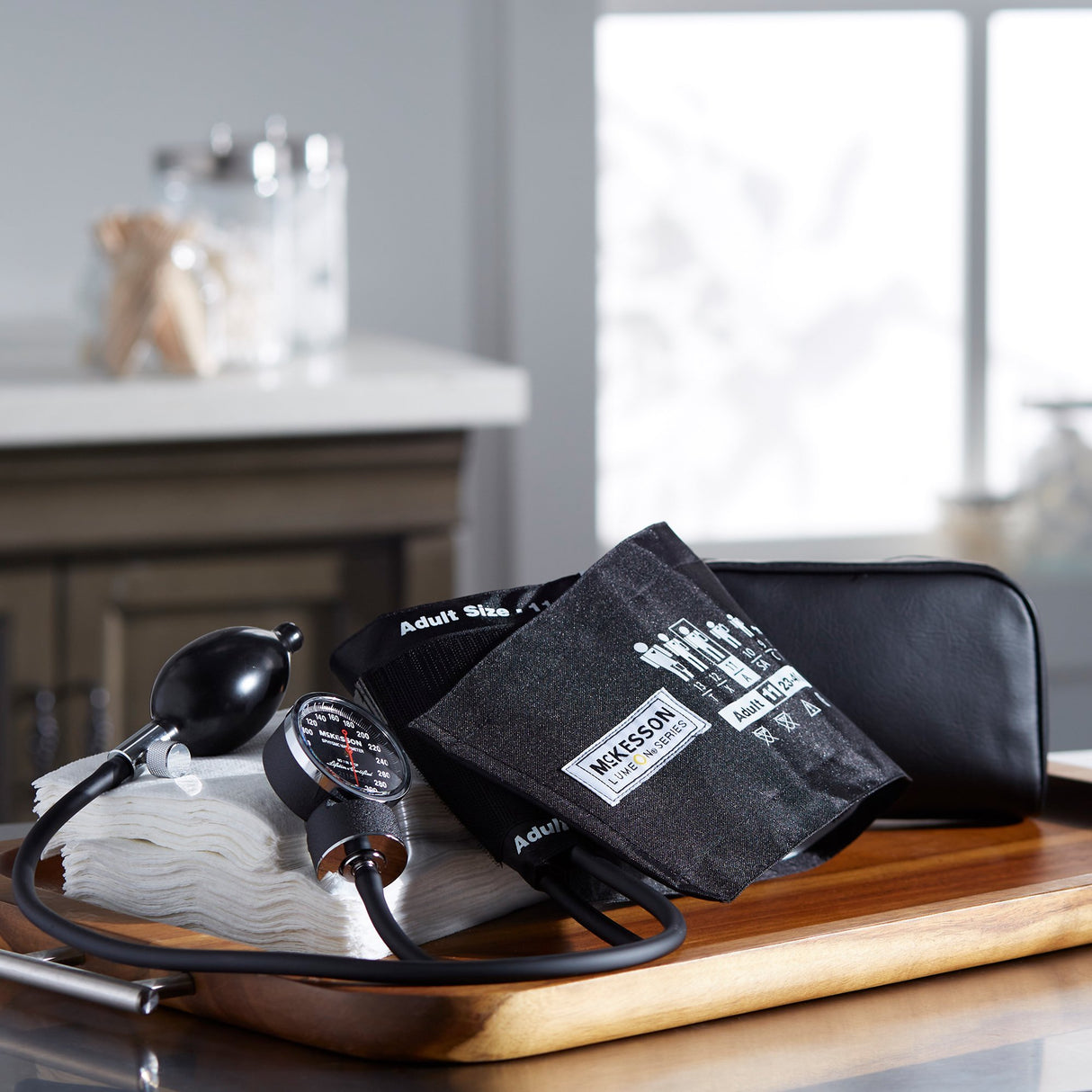 Aneroid Sphygmomanometer Unit McKesson LUMEON™ Adult Cuff Nylon Cuff 23 - 40 cm Pocket Aneroid - BeHope