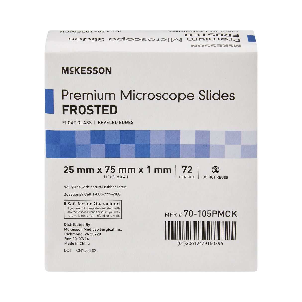 Microscope Slide McKesson 25 X 75 X 1 mm Frosted End - BeHope