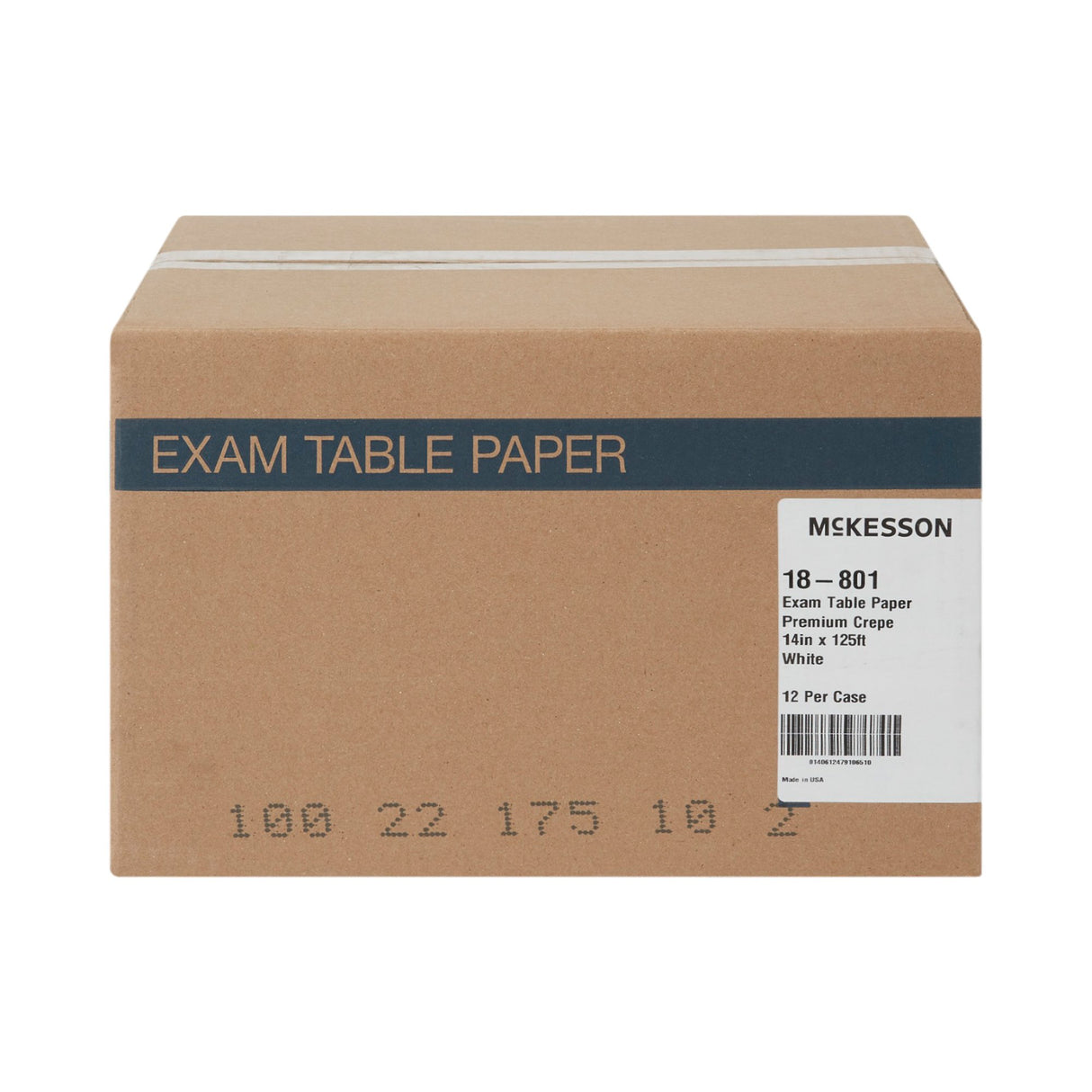 Table Paper McKesson 14 Inch Width 125 Foot Length White Crepe - BeHope