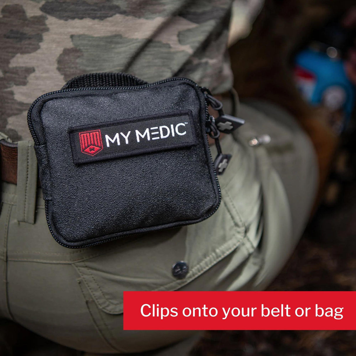 First Aid Kit My Medic™ Everyday Carry Black Rubber Case - BeHope