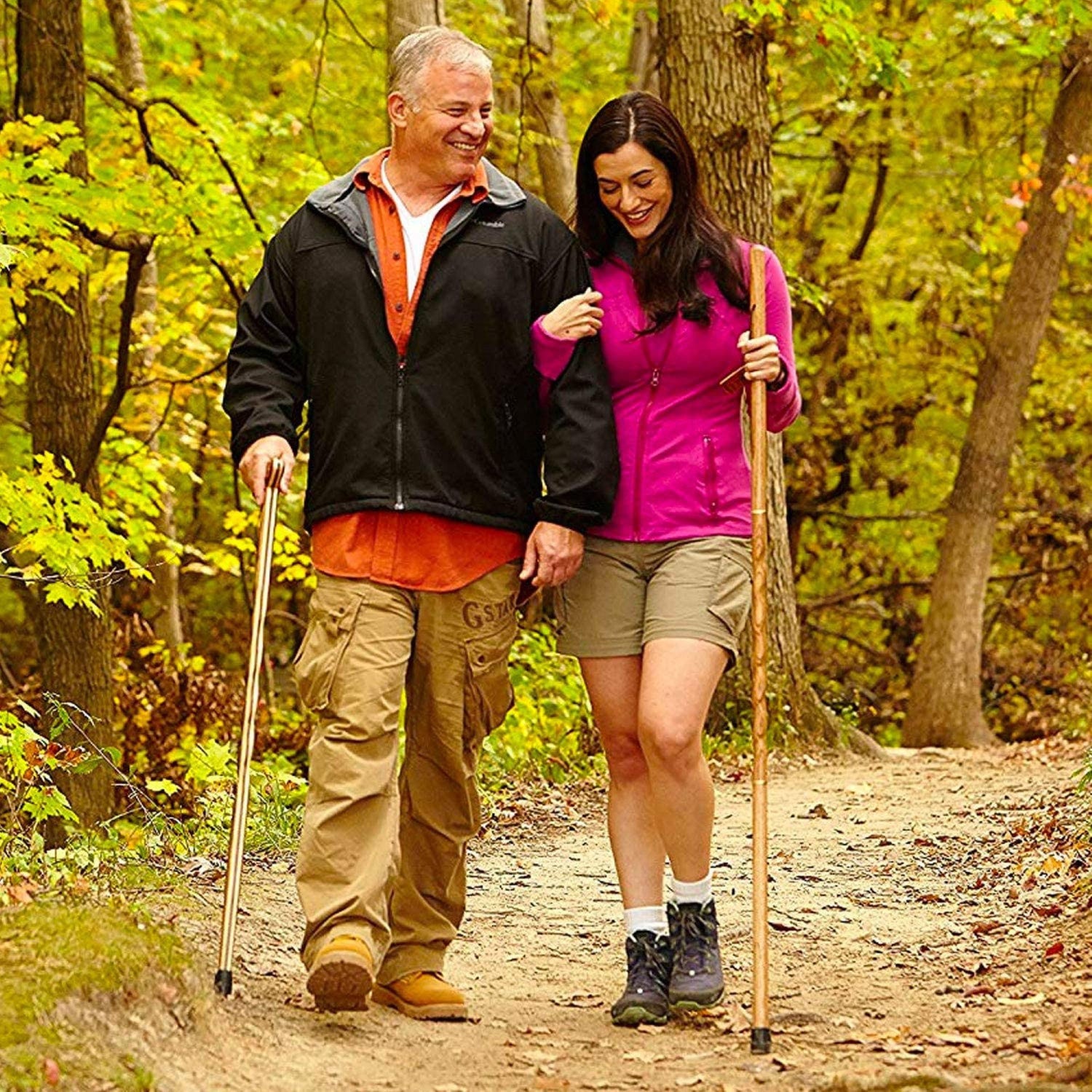 Walking Stick Brazos™ Twisted Traveler's Stick Wood 55 Inch Height Tan Oak - BeHope