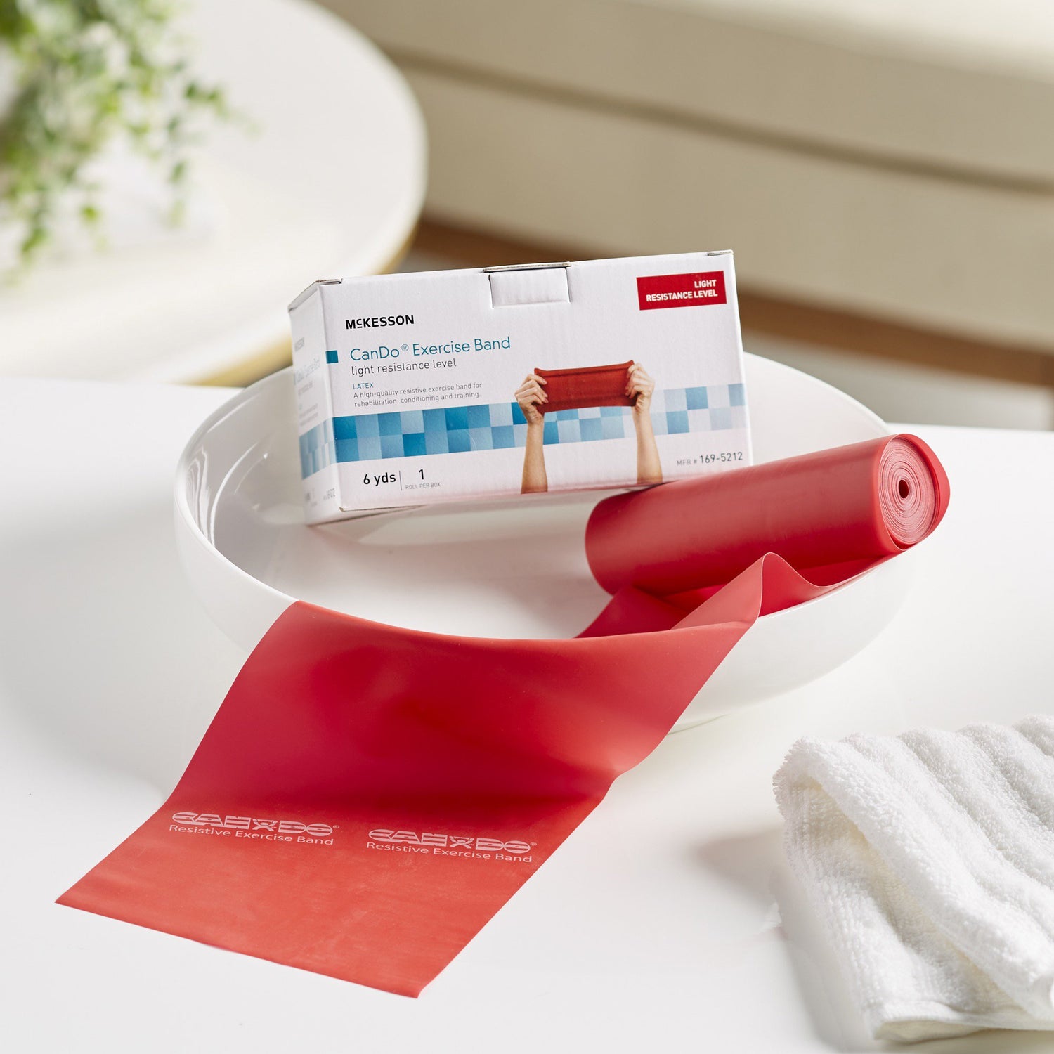 Exercise Resistance Band McKesson CanDo® Red 5 Inch X 6 Yard Light Resistance - BeHope