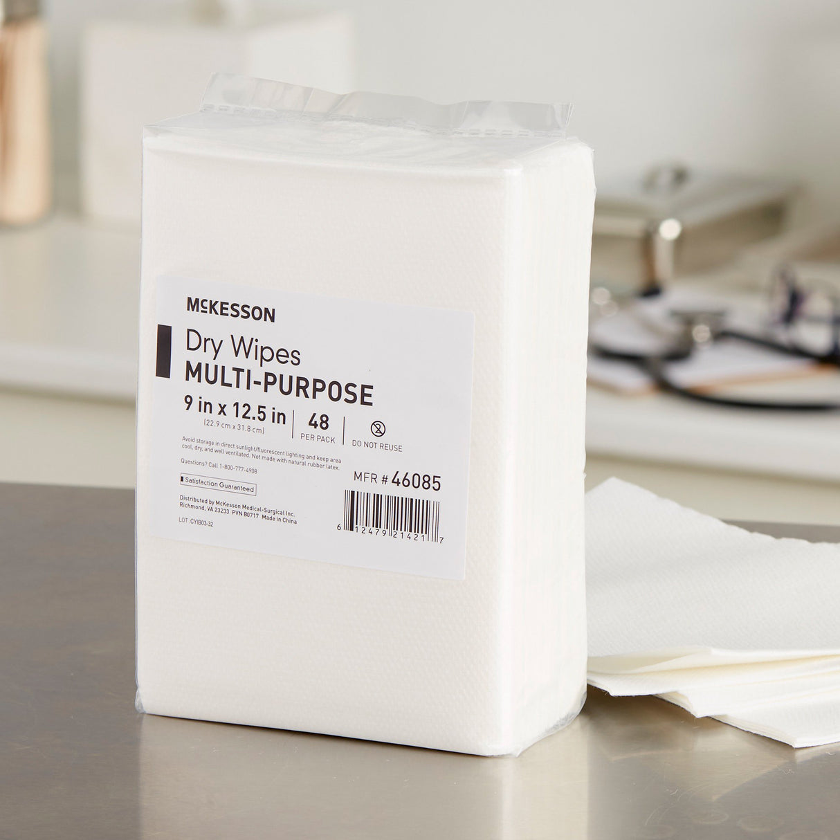 Task Wipe McKesson Medium Duty White NonSterile 9 X 12-1/2 Inch Disposable - BeHope