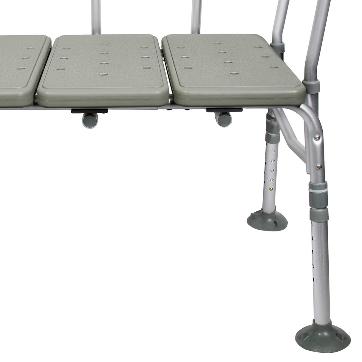 McKesson Knocked Down Bath Transfer Bench Removable Arm Rail 17-1/2 to 22-1/2 Inch Seat Height 400 lbs. Weight Capacity - BeHope