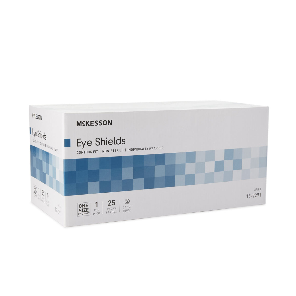 Eye Shield McKesson Side Shield Clear Tint Blue / Clear Frame Over Ear One Size Fits Most - BeHope