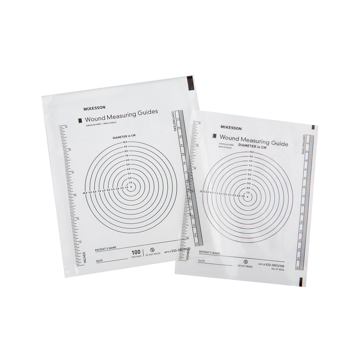 Wound Measuring Guide McKesson 5 X 7 Inch Clear Plastic NonSterile - BeHope