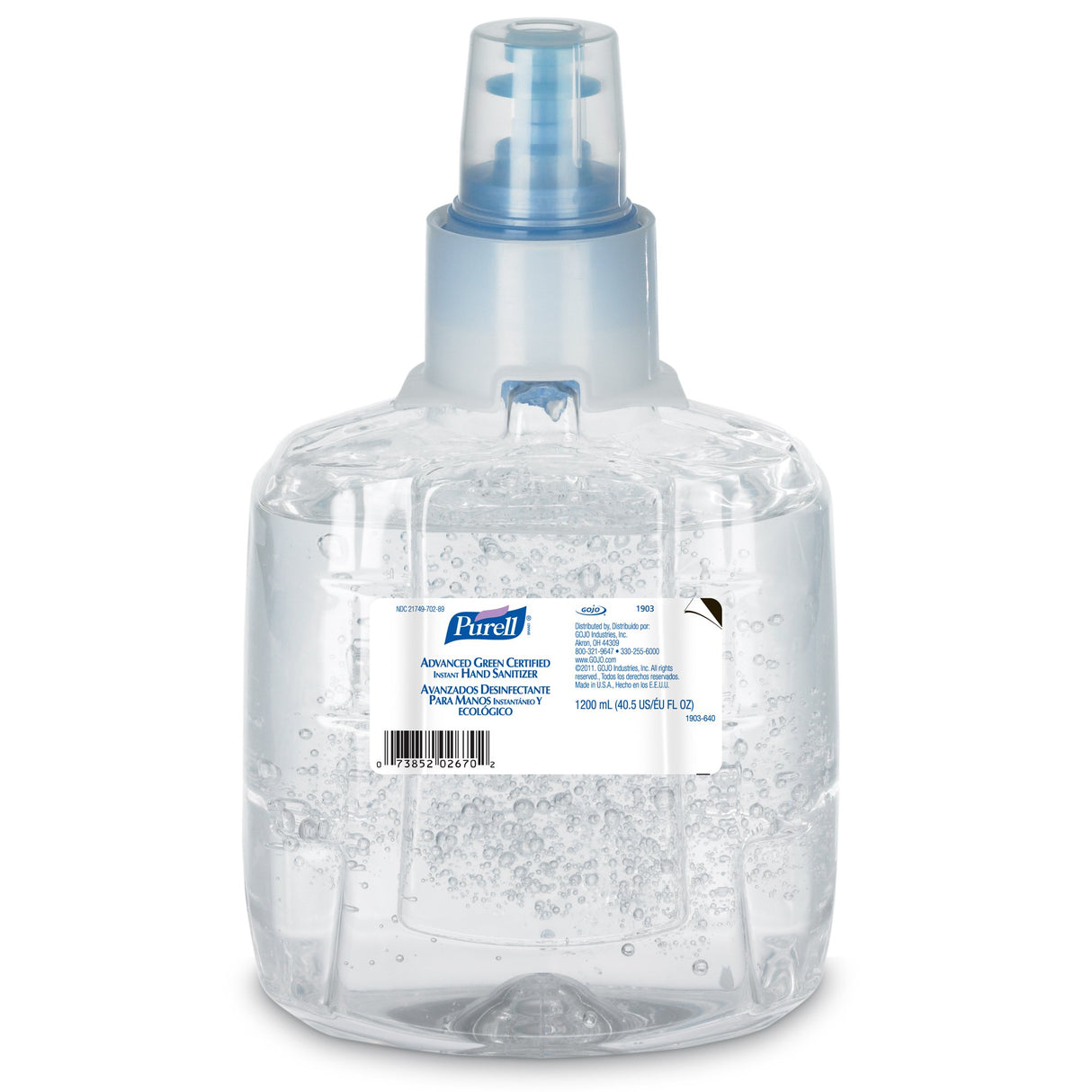 Hand Sanitizer Purell® Advanced 1,200 mL Ethyl Alcohol Gel Dispenser Refill Bottle - BeHope