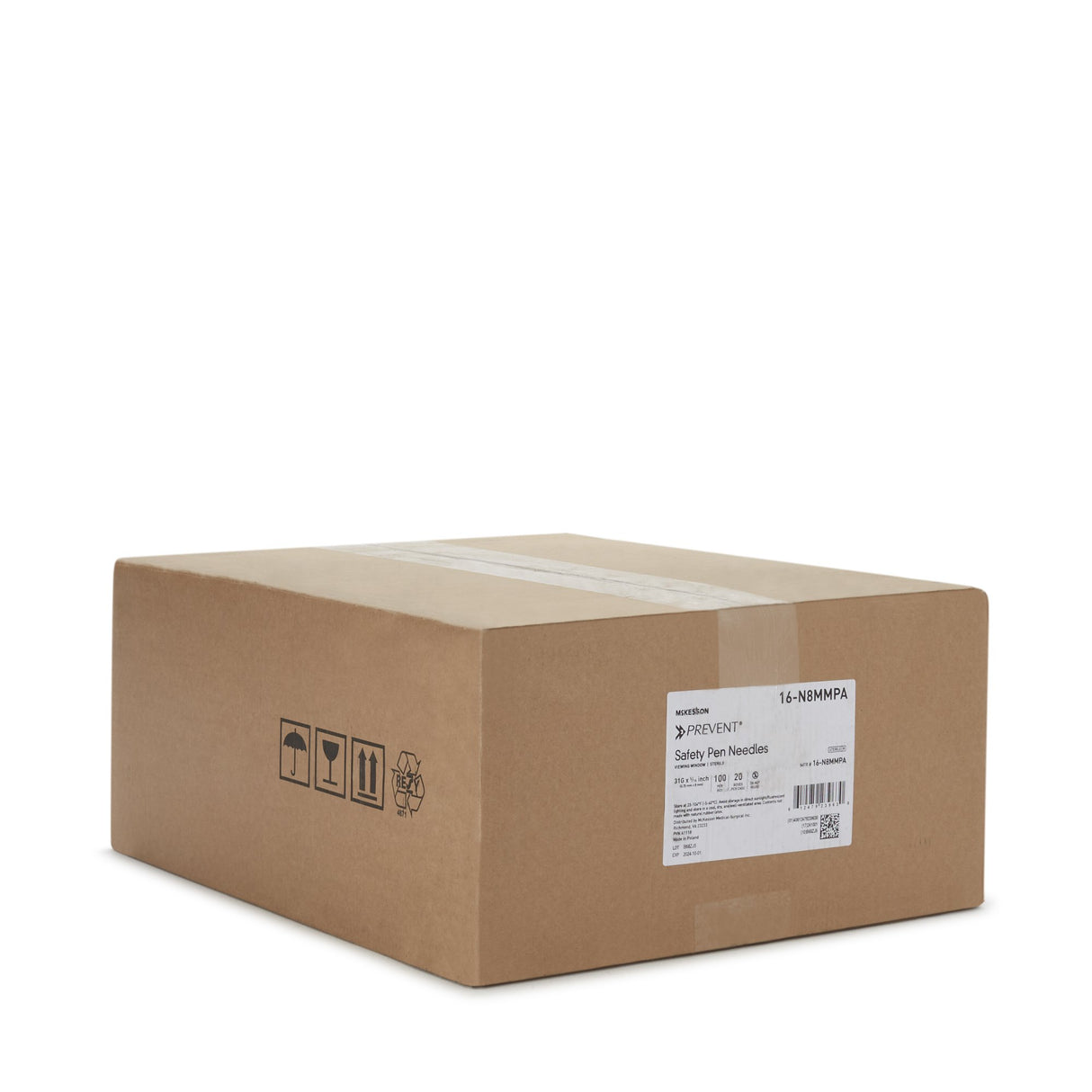 Safety Insulin Pen Needle McKesson Prevent® 31 Gauge 8 mm Length Automatic Safety Without Back-End Shield - BeHope