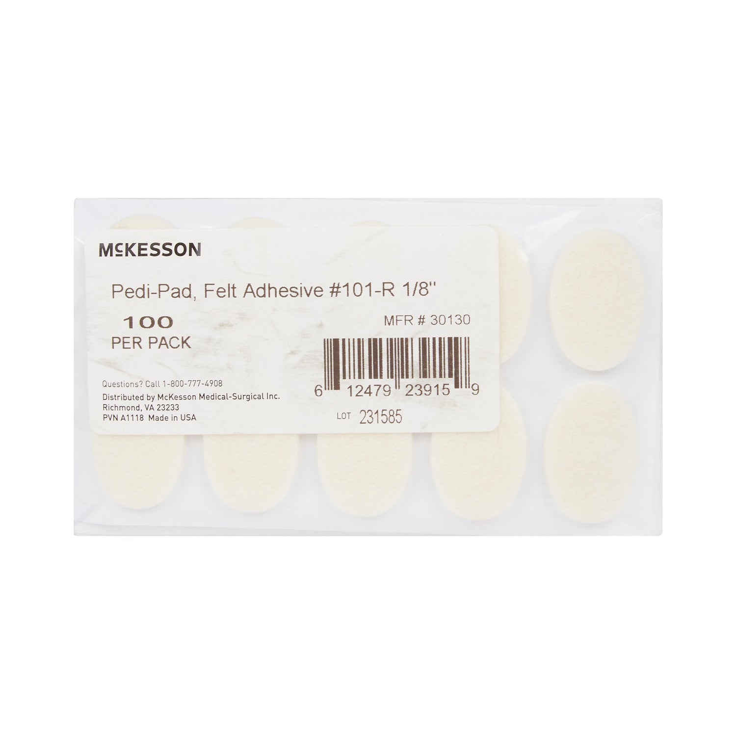 Protective Pad McKesson Pedi-Pad Size 101-Regular Adhesive Foot - BeHope
