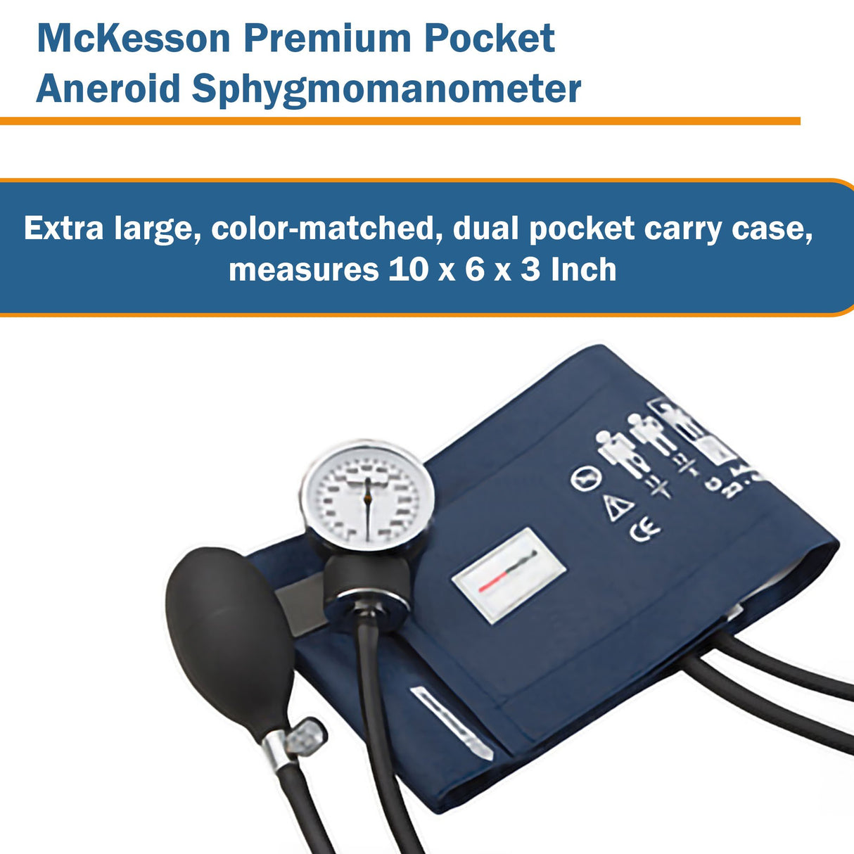 Aneroid Sphygmomanometer Unit McKesson Premium Adult Cuff Nylon Cuff 23 - 40 cm Pocket Aneroid - BeHope