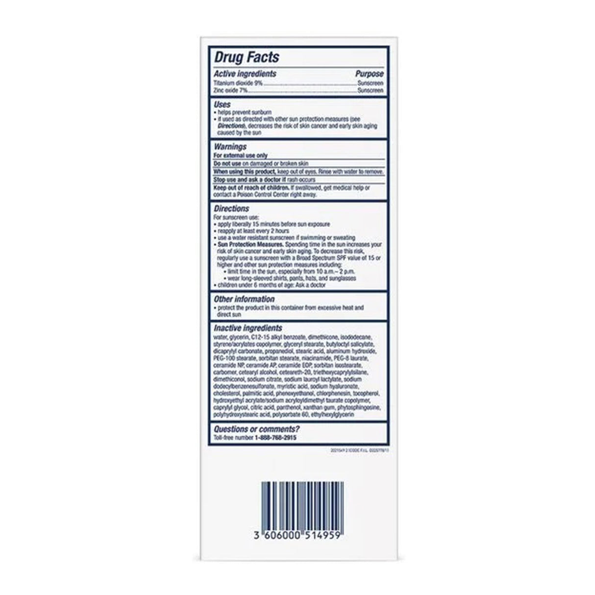 Sunscreen CeraVe® Hydrating Mineral Sunscreen Face SPF 50 Lotion 2.5 oz. Tube - BeHope