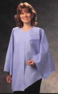 Exam Cape Blue One Size Fits Most Front Opening Without Closure - BeHope
