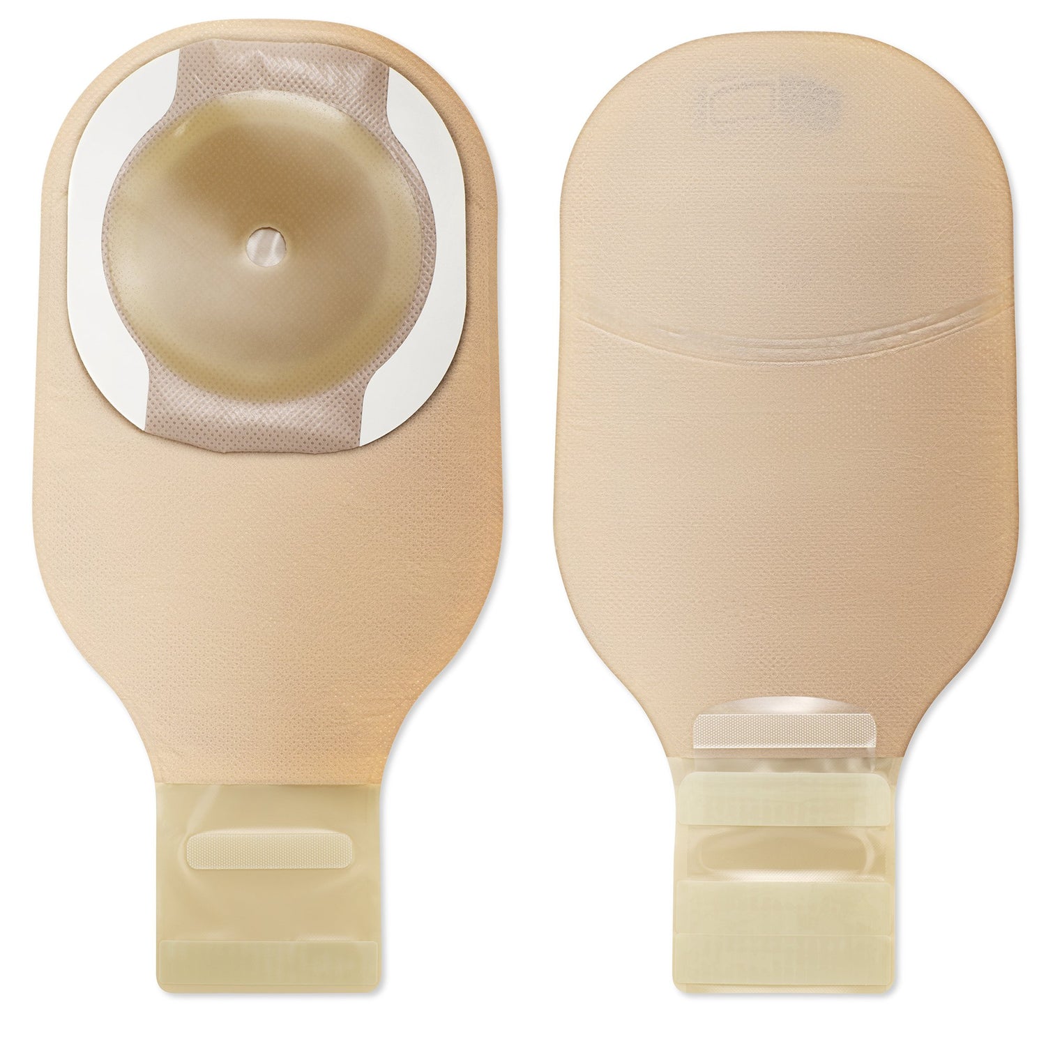 Ostomy Pouch Premier™ One-Piece System 12 Inch Length Flat, Pre-Cut 1-9/16 Inch Stoma Drainable - BeHope