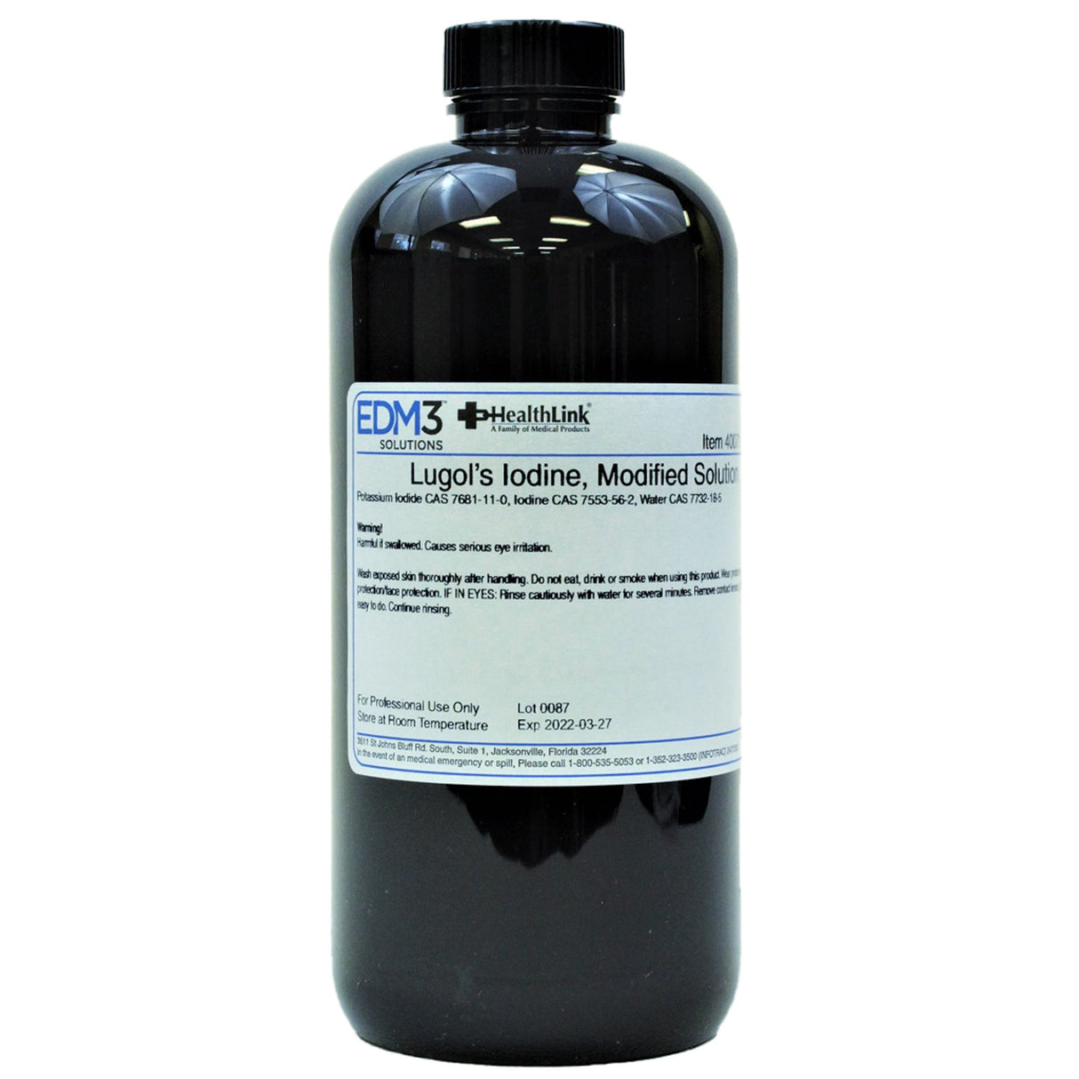 Modified Lugol's Iodine Stain, 2.1% 16 oz. - BeHope
